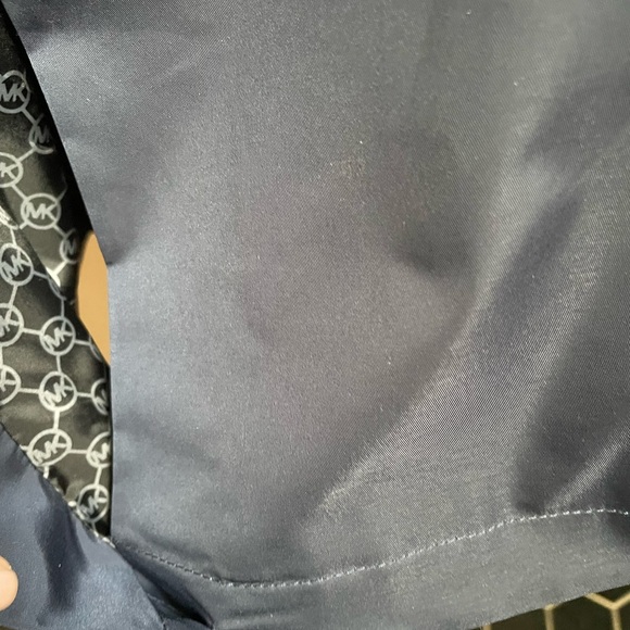 NWOT Michael Kors Navy Blue Trench Coat raincoat - Picture 5 of 5